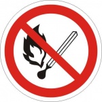 P02 "Запрещ. пользоваться открытым огнем и курить" 200х200 пленка фотолюм. купить в Челябинске