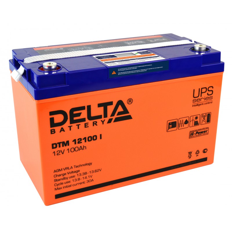 Delta DTM 12100 L Аккумулятор 12 В, 100 Ач  в Челябинске по цене .