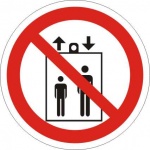 P34 "Запрещ. пользоваться лифтом для подъема (спуска) людей" 200х200 пленка фотолюм. купить в Челябинске